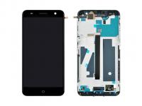 Дисплей для ZTE Blade V7 в рамке модуль с тачскрином черный