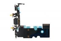 Шлейф для iphone 8  с разъемом зарядки (системным), разъемом гарнитуры и микрофоном, черный