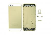 Корпус для iPhone 5 золото lite (вставки белые)+держатель sim
