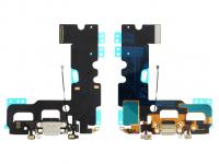 Шлейф для iPhone 7 (белый) c разъемом для зарядки/гарнитуры и микрофоном