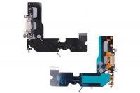 Шлейф для iphone 7 Plus с разъемом зарядки (системным), разъемом гарнитуры и микрофоном, белый