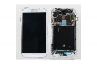 Дисплей для Samsung i9500 Galaxy S4 модуль с тачскрином в рамке белый (ориг. матрица)