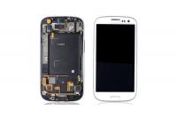 Дисплей для Samsung i9300 Galaxy S3 модуль с тачскрином в рамке белый (ориг. матрица)