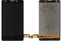Дисплей для Nokia XL Dual Sim (RM-1030), модуль с тачскрином, черный