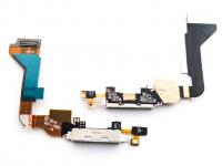 Шлейф для iPhone 4 с разъемом для зарядки (белый)