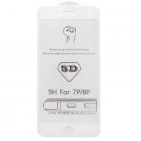 Стекло защитное для Apple iPhone 7 Plus/ 8 Plus 5D белый (тех. упаковка)