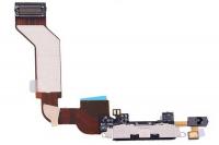 Шлейф для iphone 4s с разъемом зарядки (системным) и микрофоном 821-1301, черный