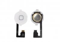 Кнопка HOME для iPhone 4S в сборе со шлейфом + верхняя часть кнопки (белый)