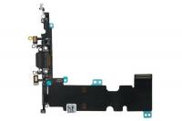 Шлейф для iphone 8 Plus с разъемом зарядки (системным), разъемом гарнитуры и микрофоном, черный HQ