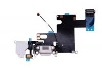 Шлейф для iphone 6  с разъемом зарядки (системным), разъемом гарнитуры и микрофоном 821-1853, белый,