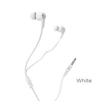 Наушники Borofone BM37 Noble sound wire control earphones 3.5мм белый