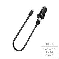Автомобильная зарядка (АЗУ) Borofone BZ2 Joyroad (2 USB) 2400mAh + кабель Type-C черный