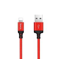 Кабель USB LIGHТNING Hoco X14 Times speed для iphone X/ 8/ 7 Plus/ 6S/ 5S (1м) красный