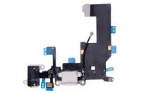 Шлейф для iphone 5 с разъемом зарядки (системным), разъемом гарнитуры и микрофоном (821-1417), белый