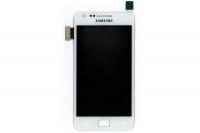 Дисплей для Samsung I9105 Galaxy S2 Plus, модуль с тачскрином белый