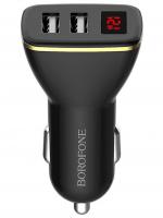 Автомобильная зарядка (АЗУ) Borofone BZ11 Speed map (2 USB) 2400 mAh черный