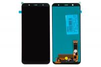 Дисплей для Samsung J810F/DS Galaxy J8 модуль с тачскрином черный (ориг. матрица)