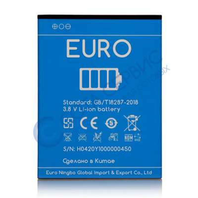 Аккумулятор EURO для LG BL-44JN/JH P970 Optimus Black / P940 PRADA 3.0/ P705 Optimus L7/ E400 Optimu