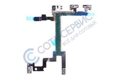 Шлейф для iphone 5 на кнопку включения, громкости и микрофон 821-1416