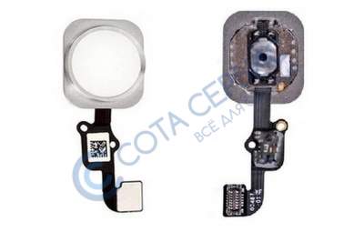 Шлейф для iphone 6S / 6S Plus на кнопку HOME, в сборе с клавишей Touch ID 821-00487, белый