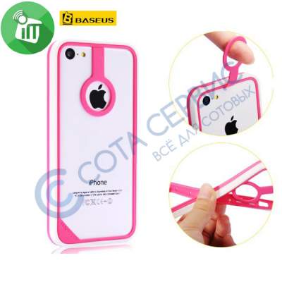 Бампер для Apple iPhone 5c/5/5s/SE BASEUS New Age FRAPIHMINI-BM09 розово-белый